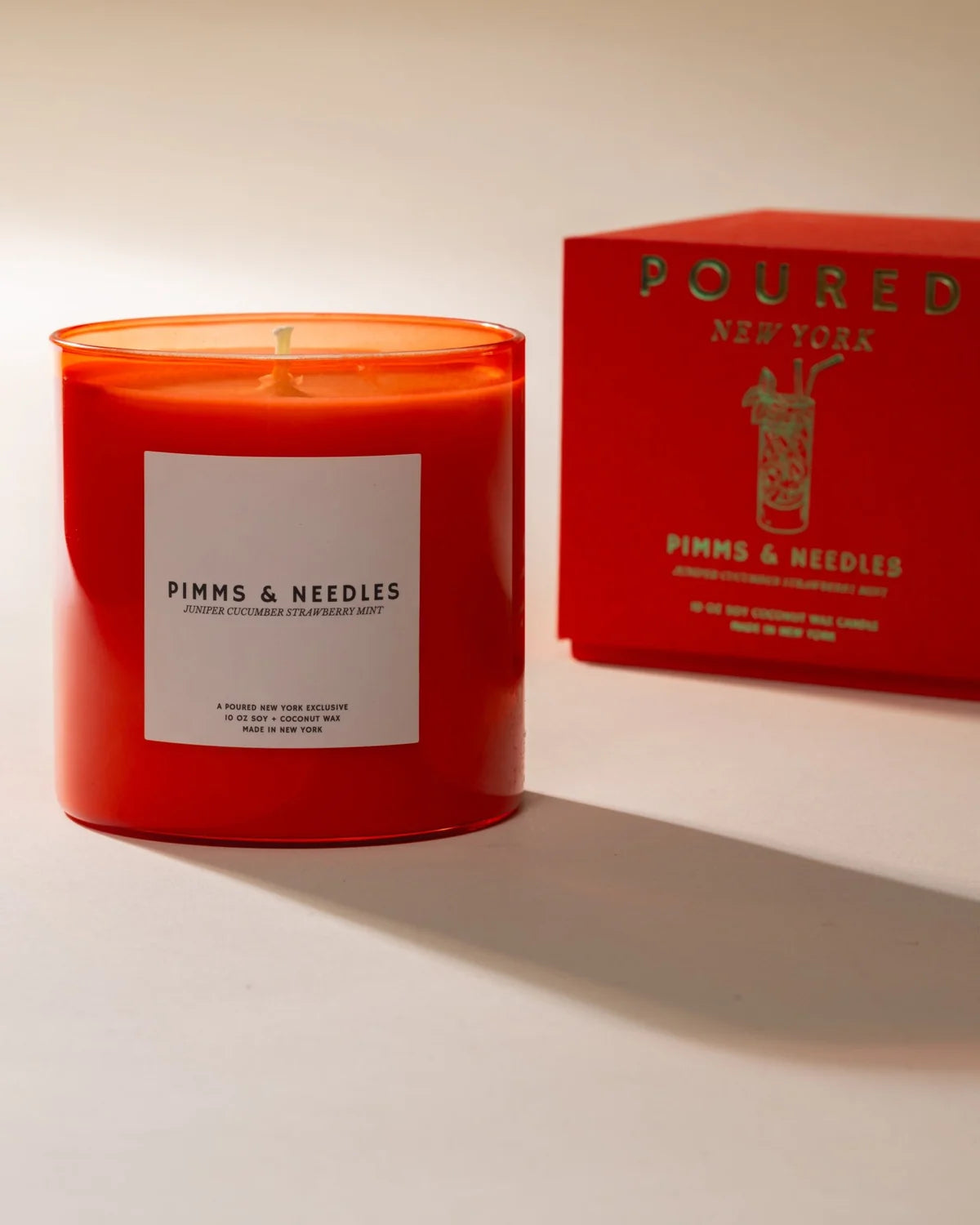 LEO BOUTIQUE Candle | Pimms & Needles 10oz POURED NEW YORK