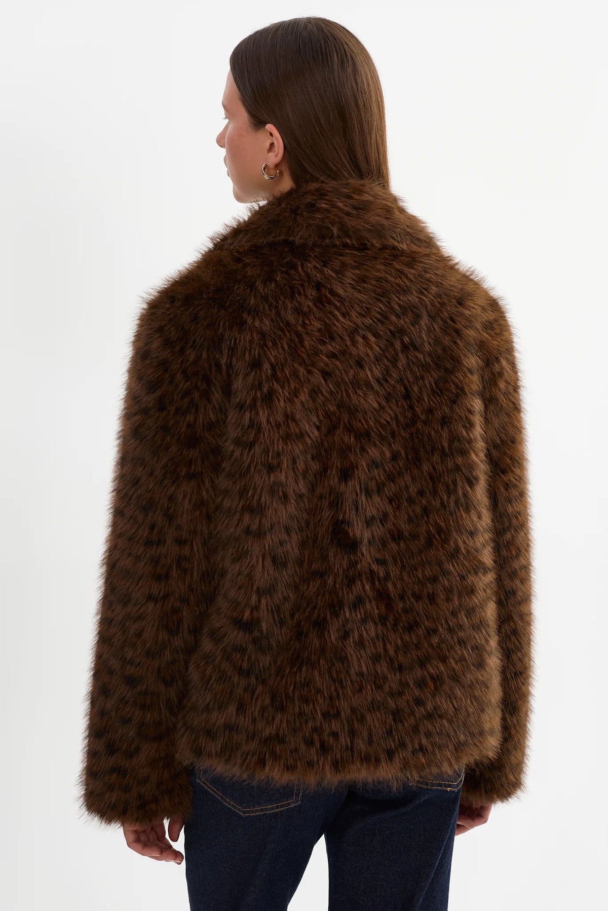 LEO BOUTIQUE Ravenna Faux Fur Jacket | Brown Leopard LAMARQUE