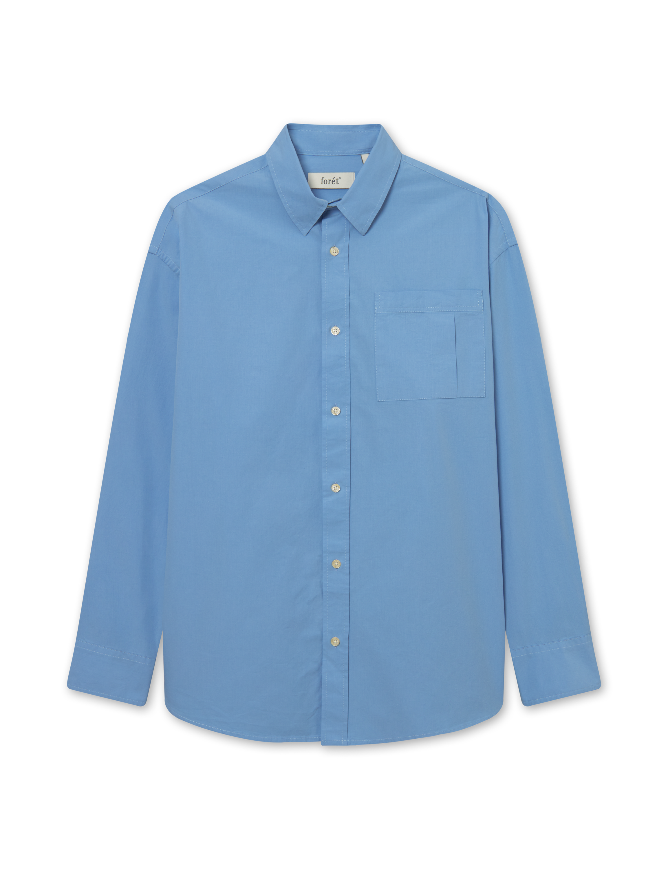 FORET Rose Poplin Shirt Light Blue LEO BOUTIQUE