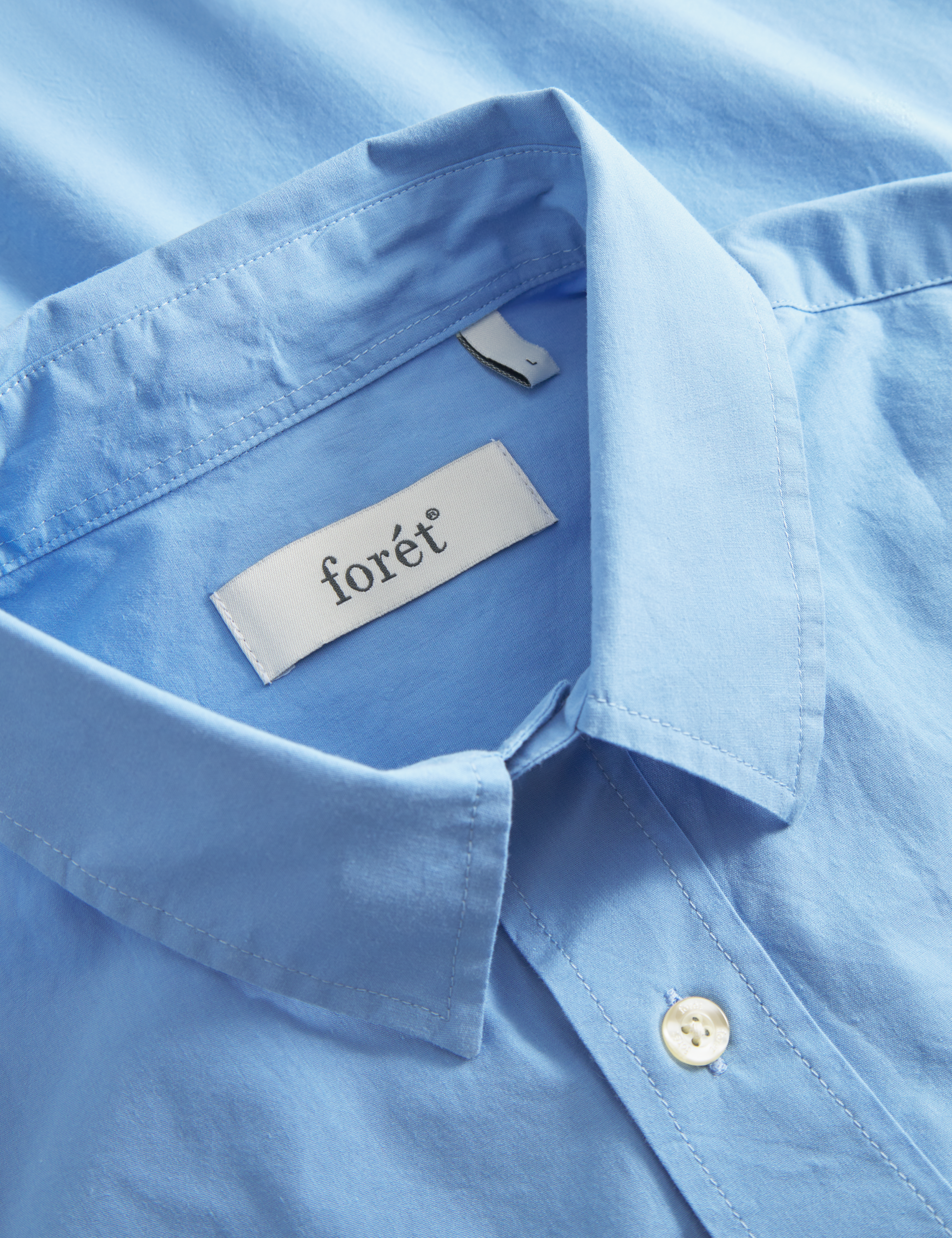 FORET Rose Poplin Shirt Light Blue LEO BOUTIQUE