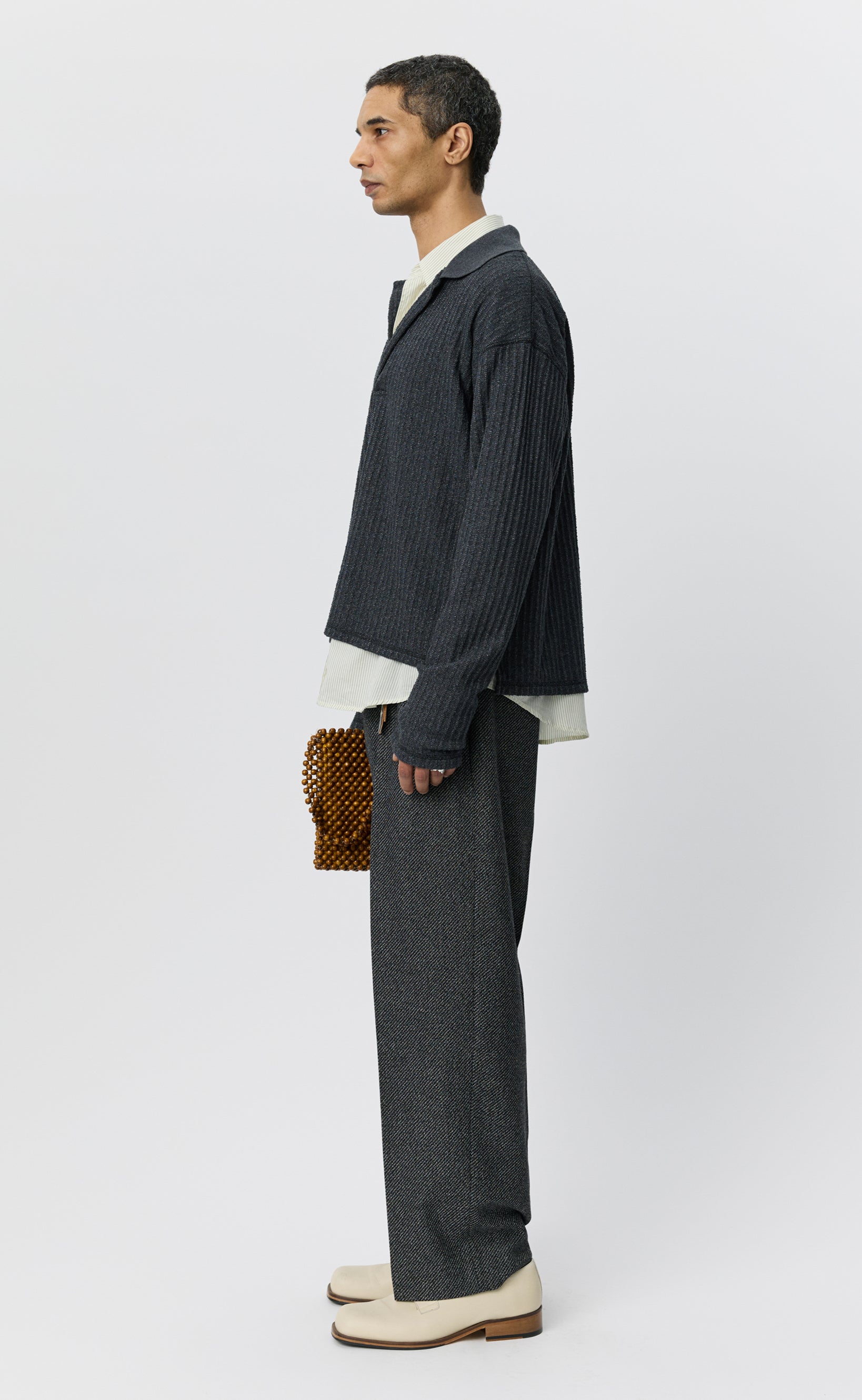 MFPEN Rolodex Polo | Grey Boucle Rib LEO BOUTIQUE