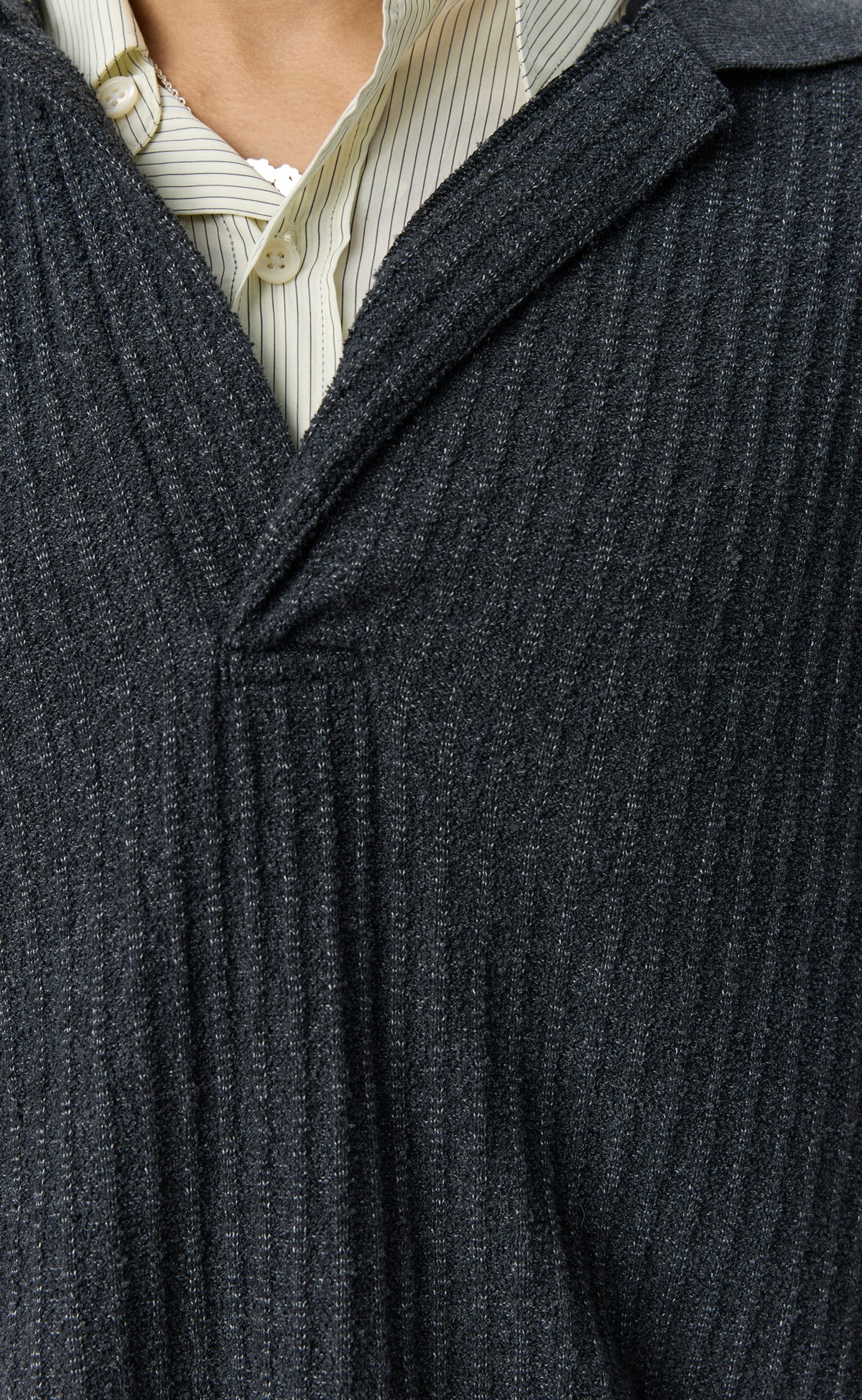 MFPEN Rolodex Polo | Grey Boucle Rib LEO BOUTIQUE