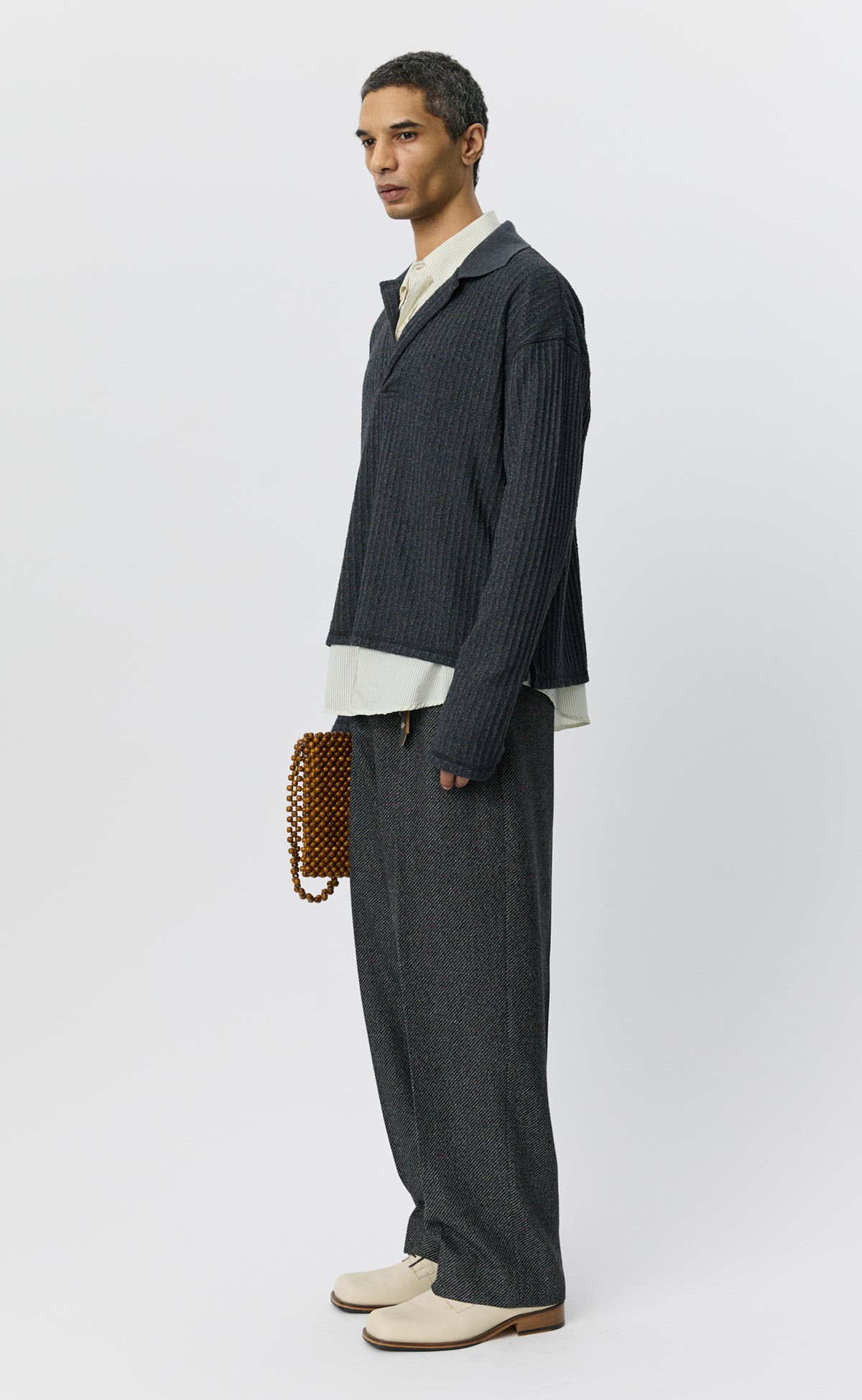 MFPEN Rolodex Polo | Grey Boucle Rib LEO BOUTIQUE