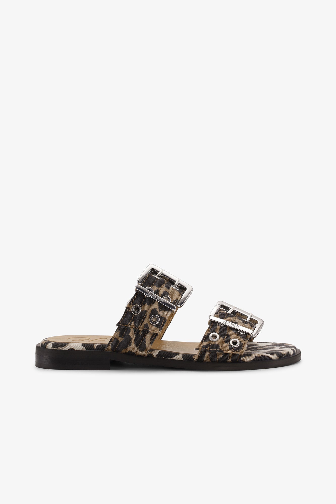 LEO BOUTIQUE Feminine Buckle Two Strap Sandal Denim | Print GANNI 