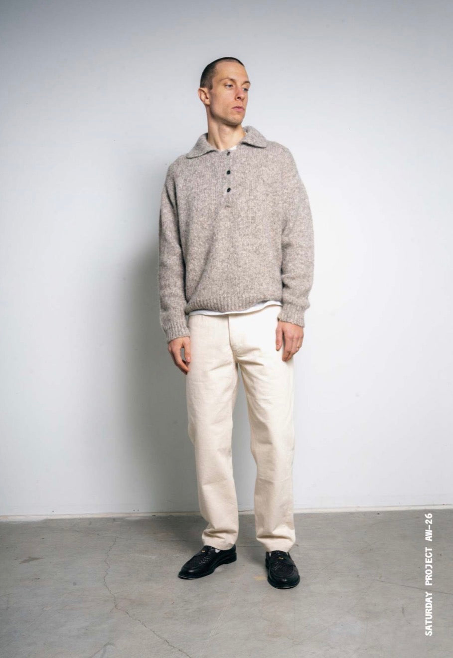 SATURDAY PROJECT Alpaca Polo | Ash Grey LEO BOUTIQUE 