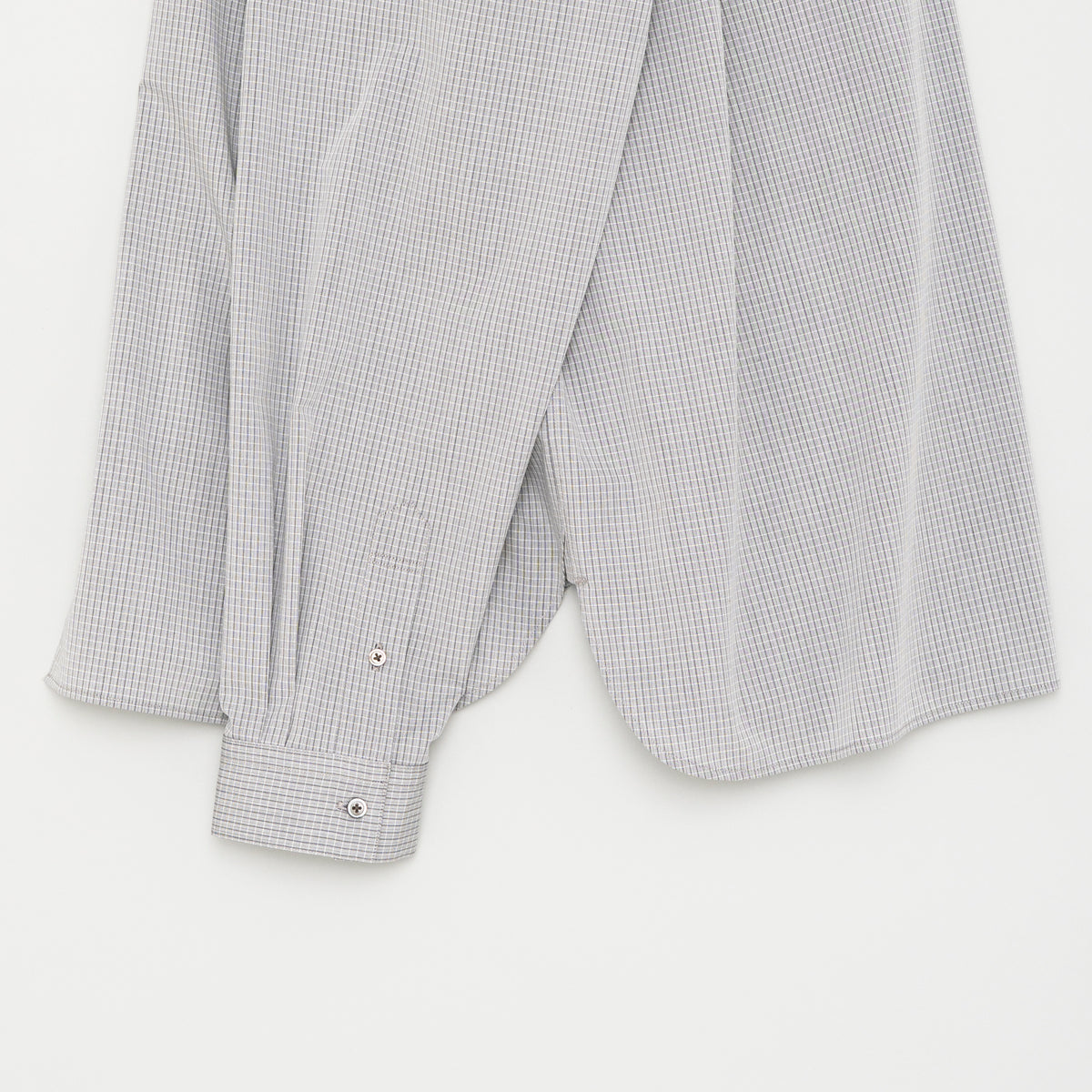 STILL BY HAND Regular Collared Shirt | Grey Check LEO BOUTIQUE