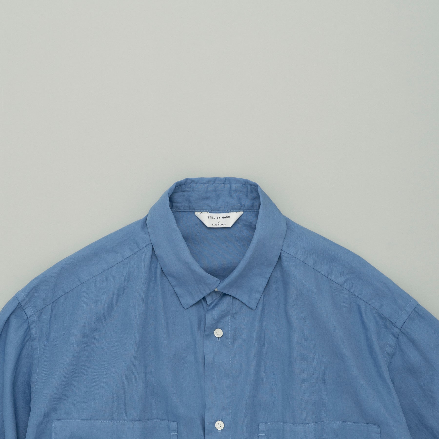 STILL BY HAND Garment Dye Overshirt | Sky Blue LEO BOUTIQUE
