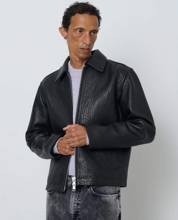 SUNFLOWER Short Leather Jacket I Black LEO BOUTIQUE