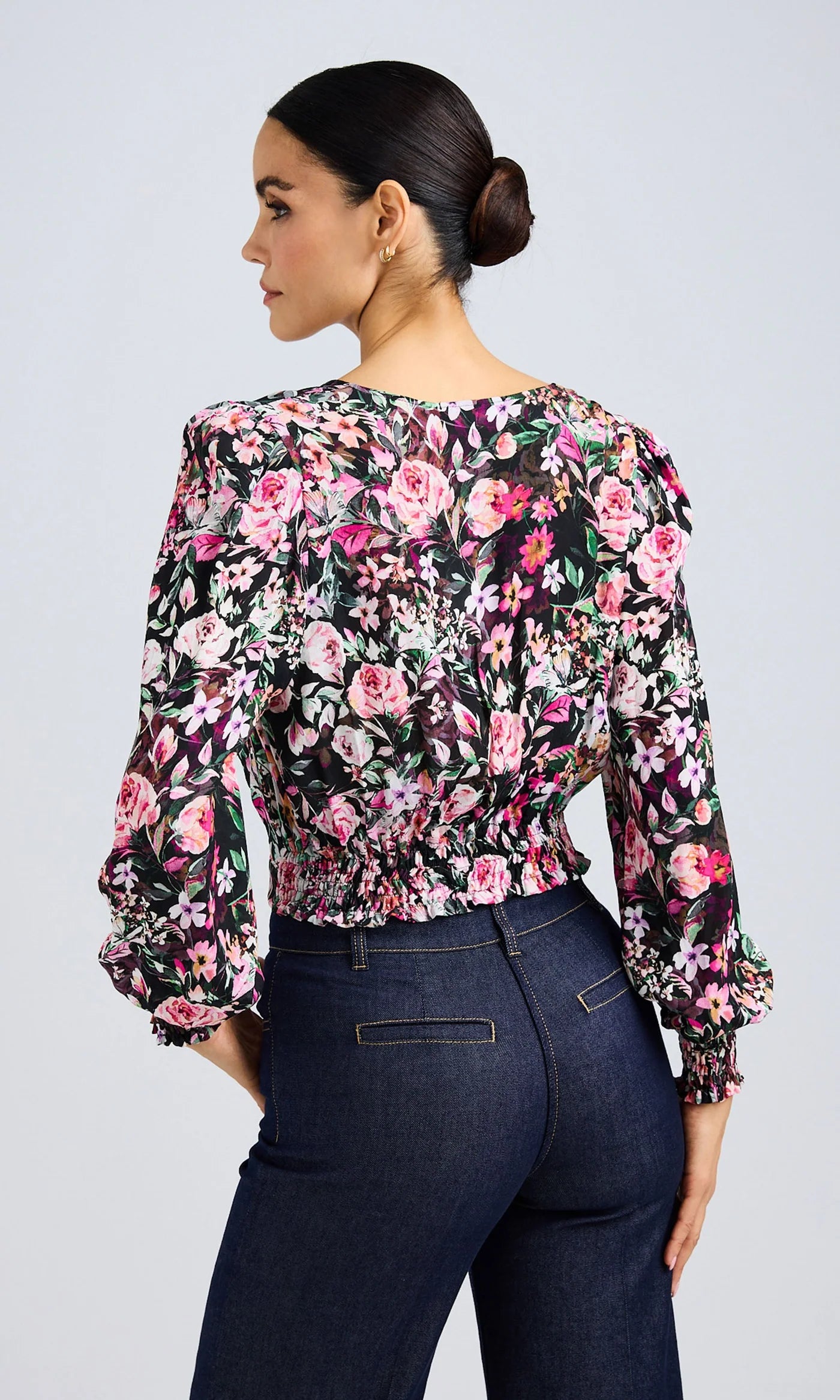 LEO BOUTIQUE Avanna Floral Wrap Blouse | Black Multi GENERATION LOVE