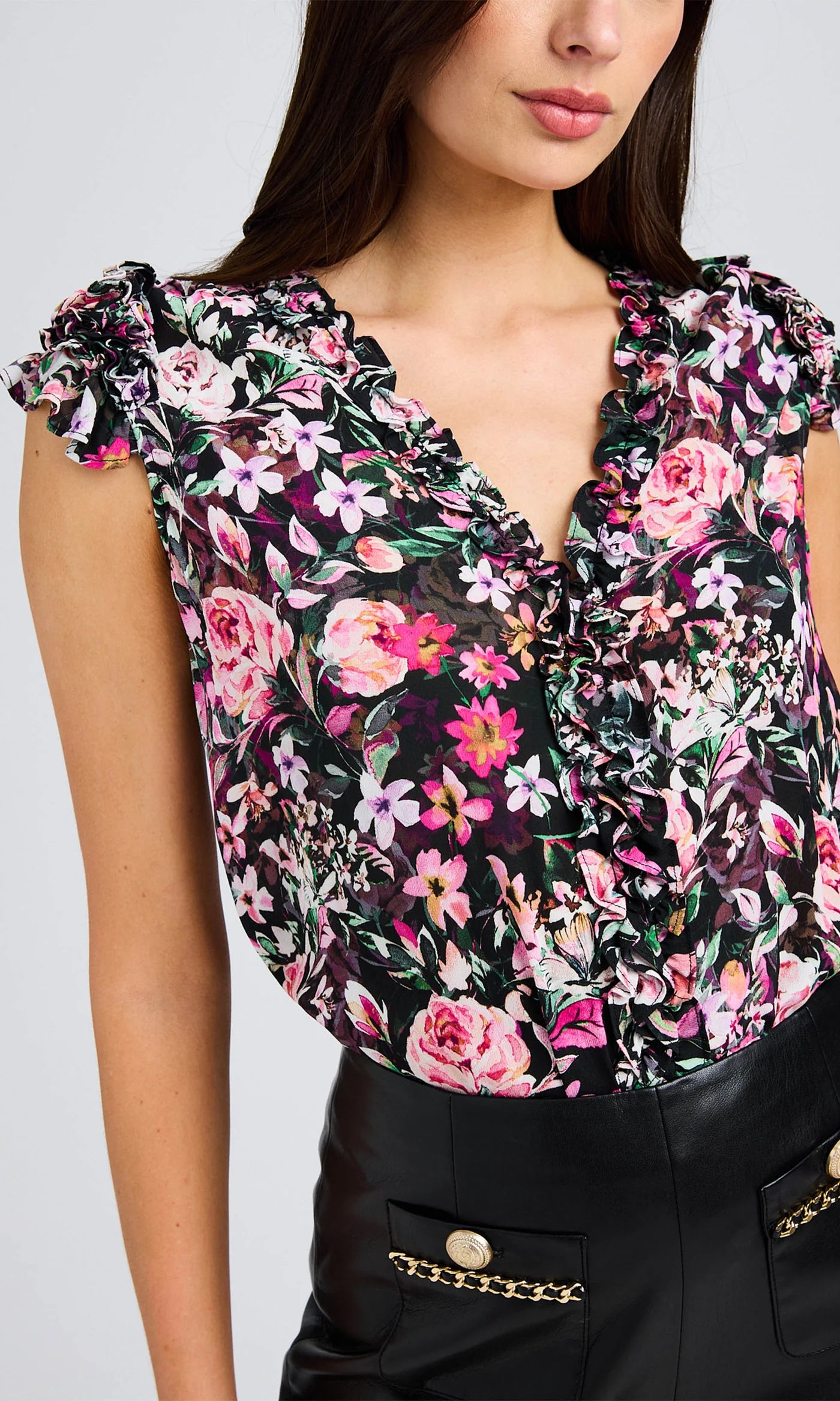 LEO BOUTIQUE Sia Floral Blouse | Black Multi GENERATION LOVE