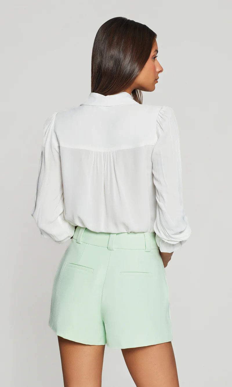 GENERATION LOVE Priya Georgette shirt | White LEO BOUTIQUE