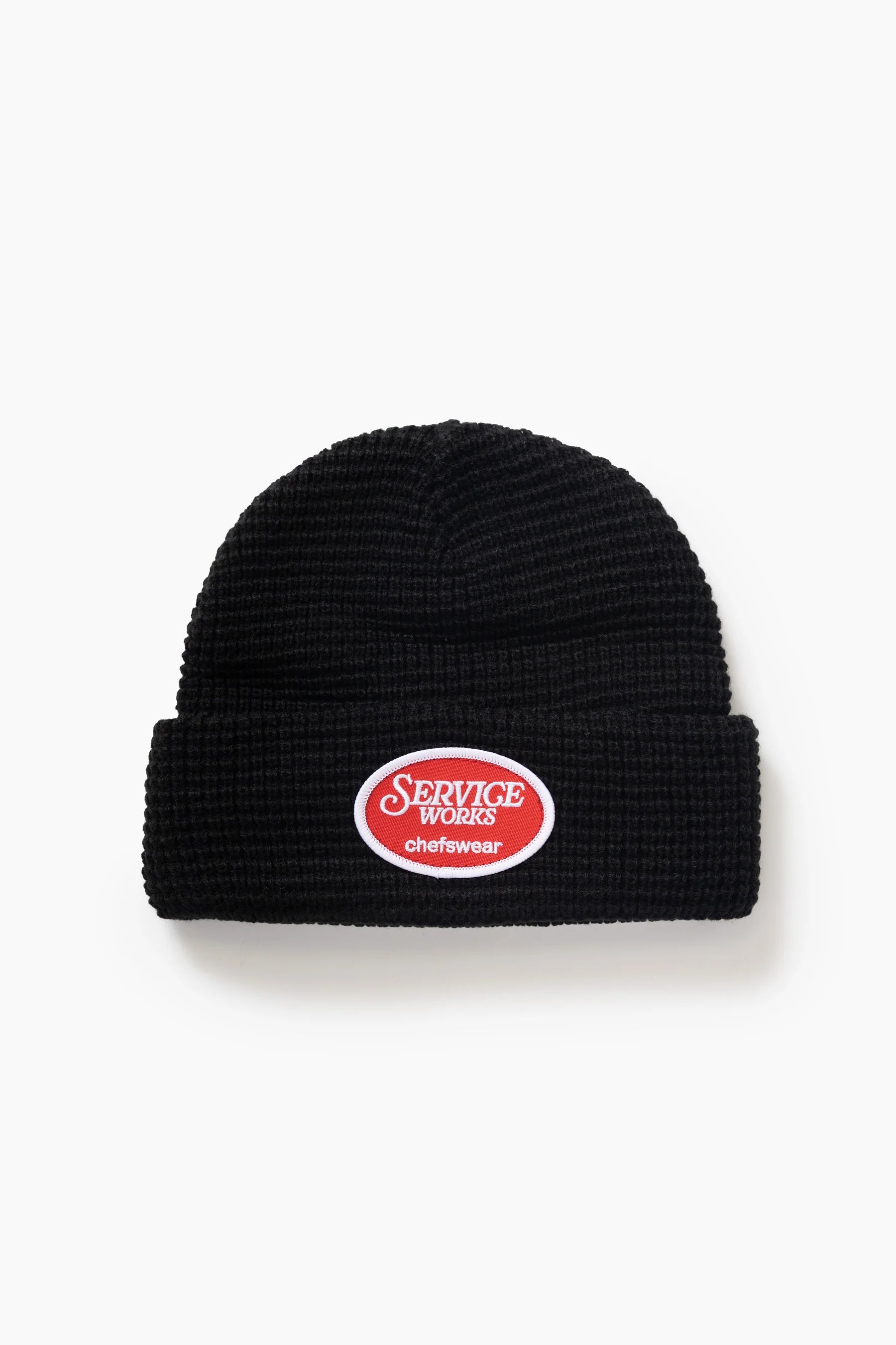 SERVICE WORKS Waffle Patch Beanie | Black LEO BOUTIQUE