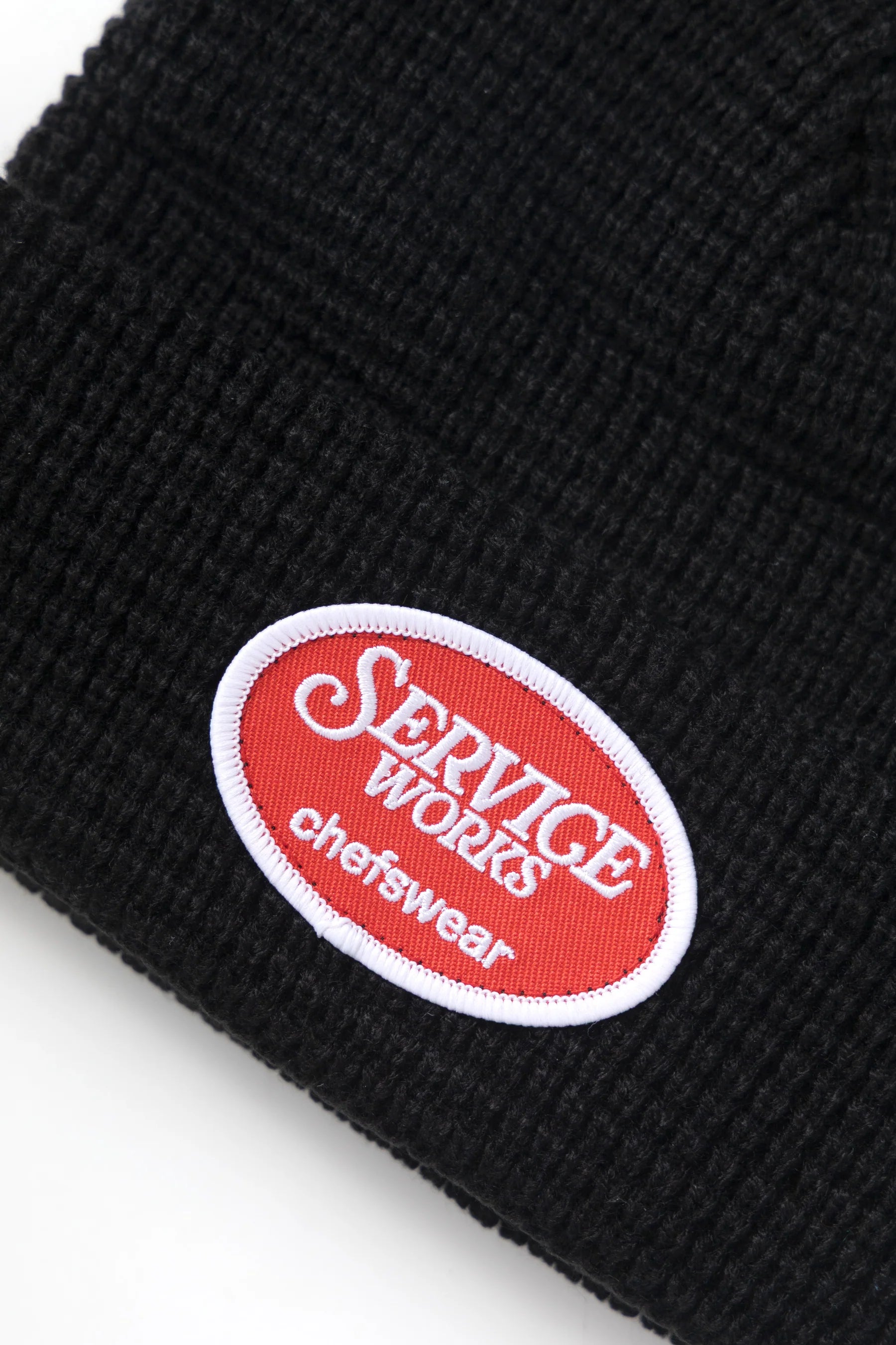 SERVICE WORKS Waffle Patch Beanie | Black LEO BOUTIQUE