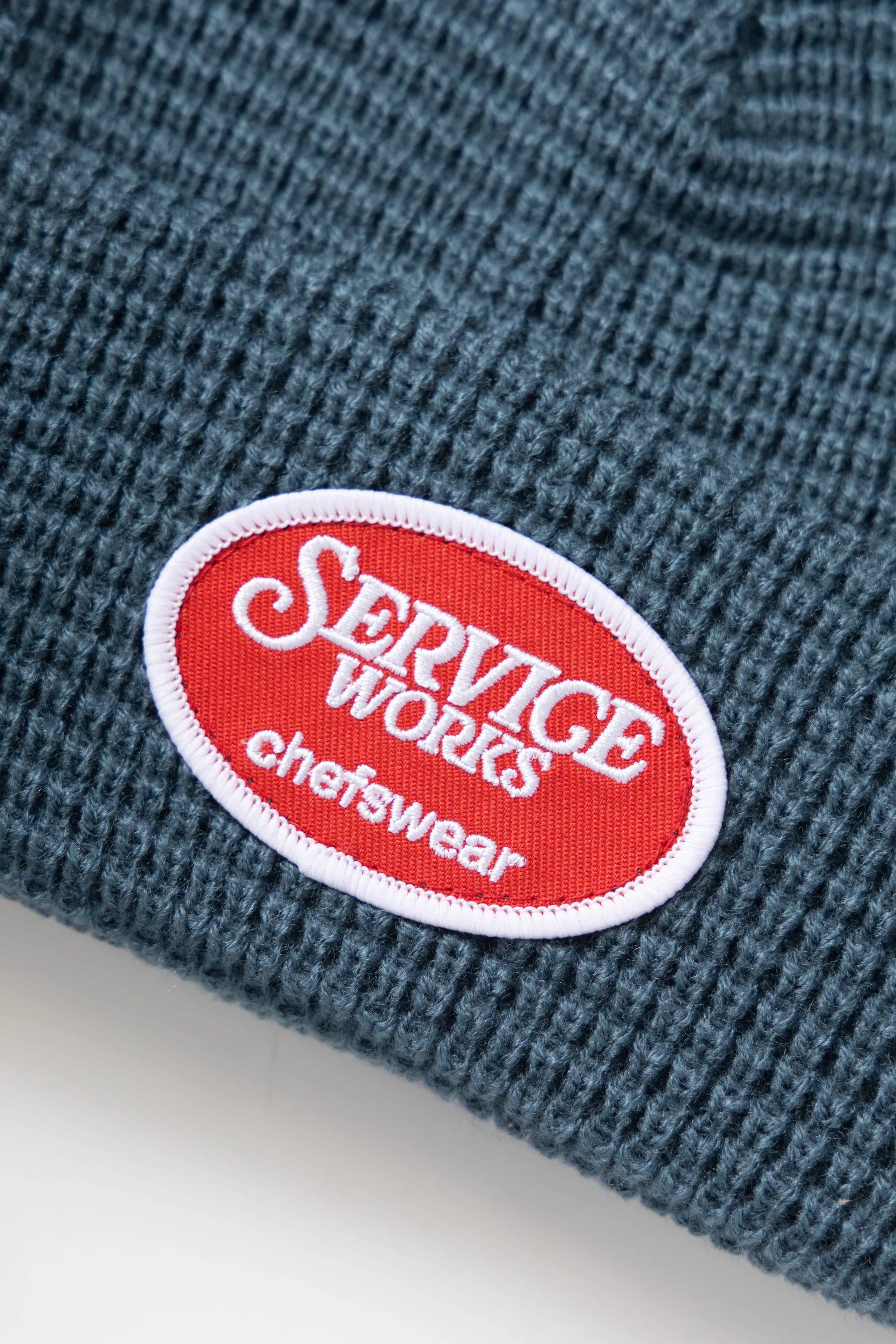 SERVICE WORKS Waffle Patch Beanie | Teal LEO BOUTIQUE