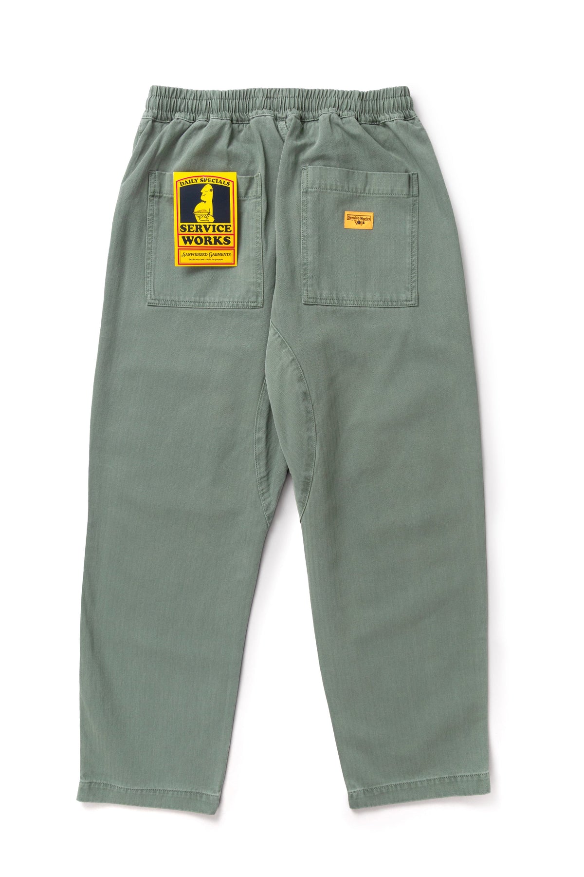 SERVICE WORKS Pigment HBT Chef Pants | Olive LEO BOUTIQUE