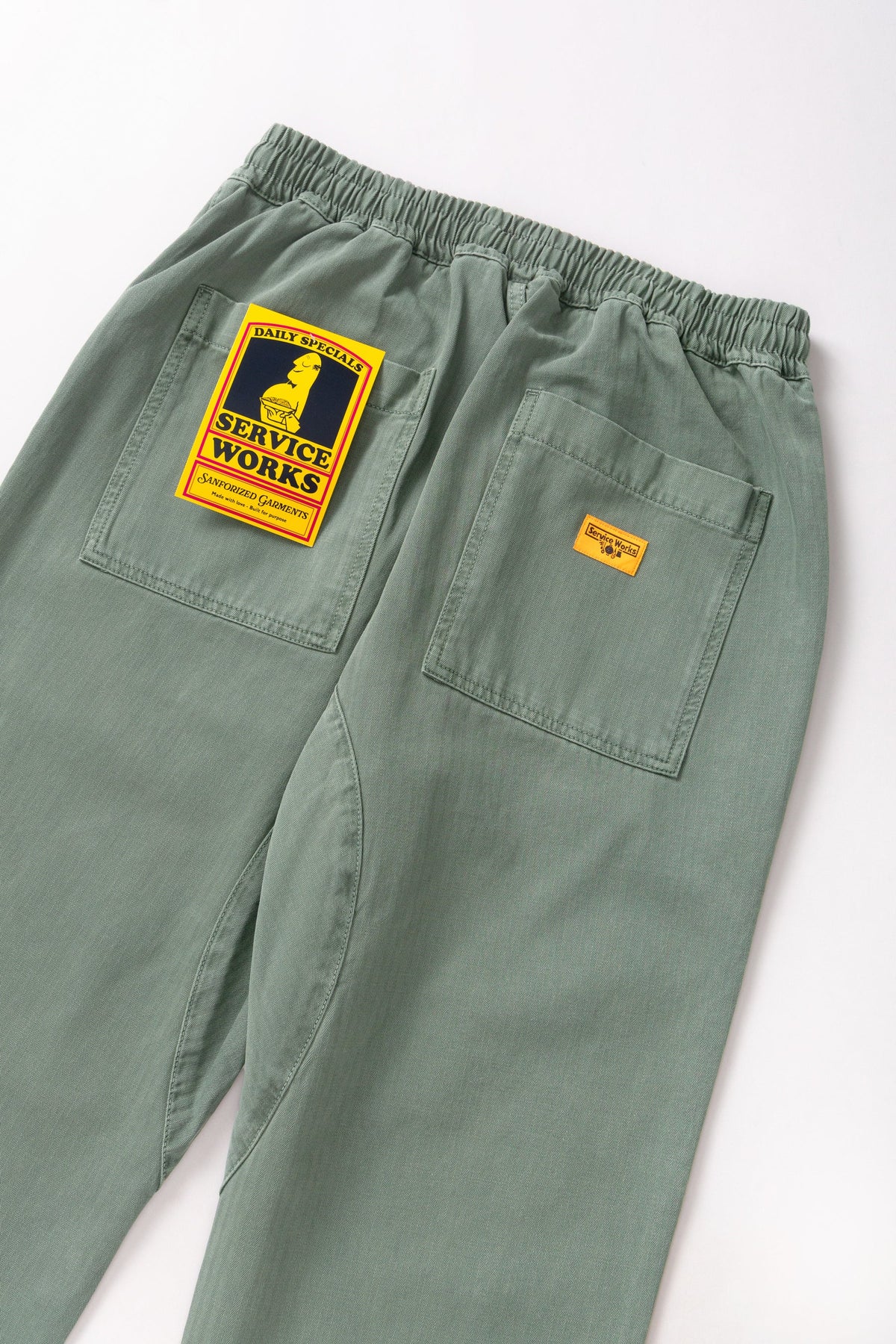 SERVICE WORKS Pigment HBT Chef Pants | Olive LEO BOUTIQUE