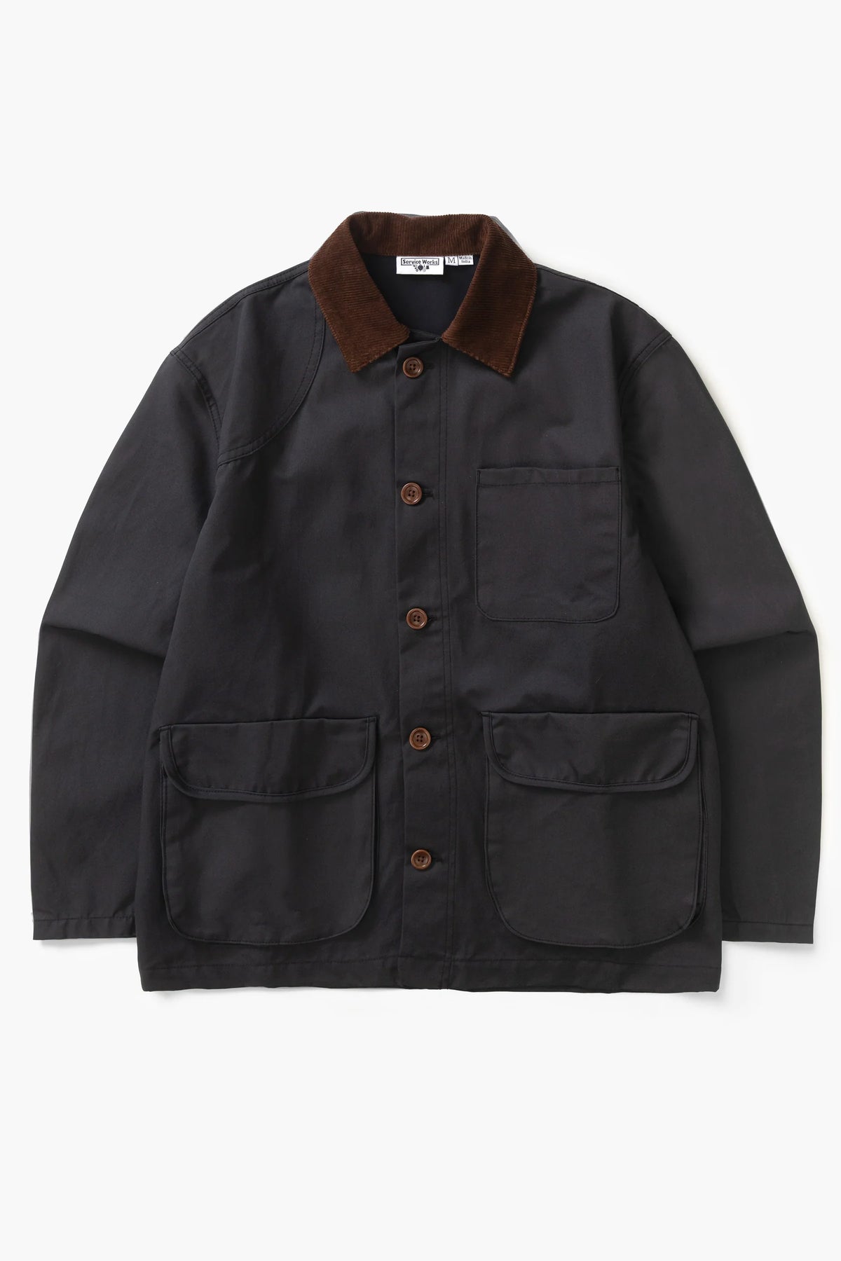 SERVICE WORKS Waxed Barn Coat | Black LEO BOUTIQUE
