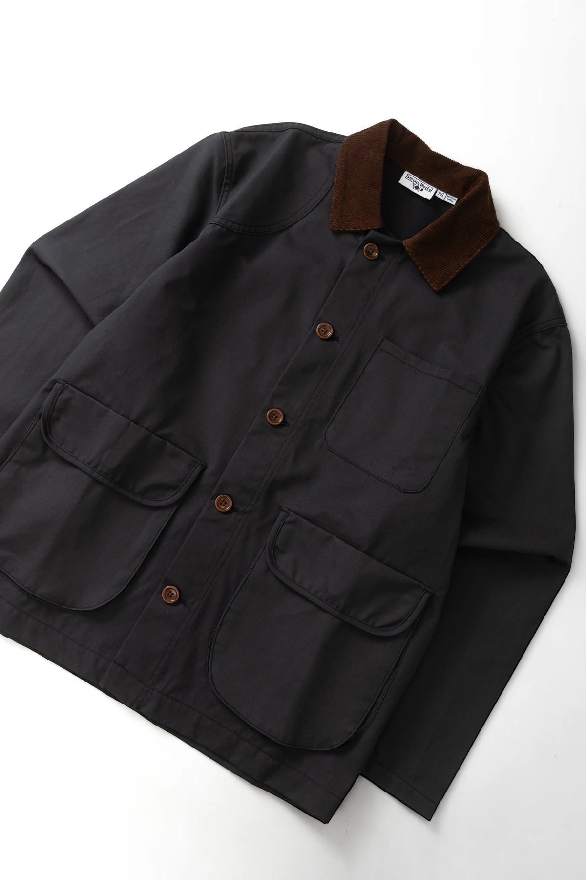 SERVICE WORKS Waxed Barn Coat | Black LEO BOUTIQUE