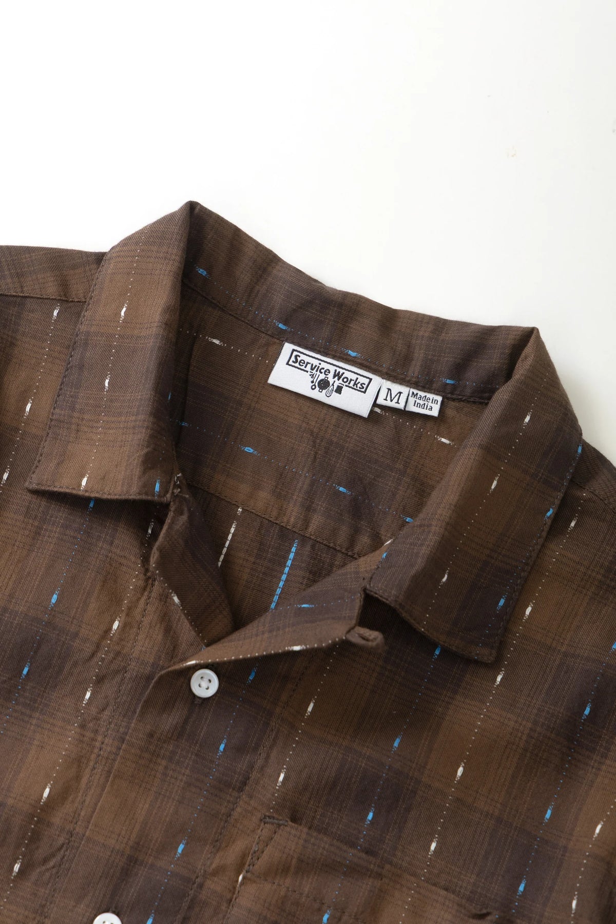 SERVICE WORKS Drag Stitch Resort Shirt | Brown LEO BOUTIQUE