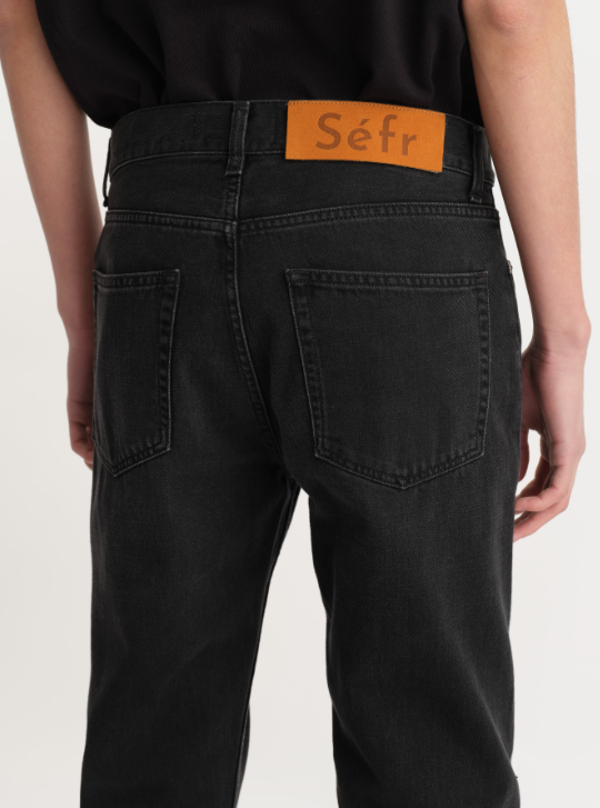 SEFR Straight Cut Jeans Rinsed Blue Black LEO BOUTIQUE