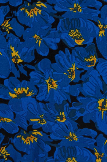 LEO BOUTIQUE MAYE Midi Dress El Limon Floral Blue FAITHFULL THE BRAND 