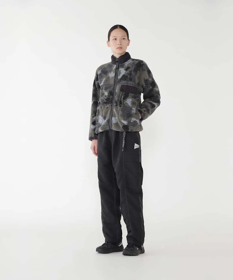 GRAMICCI X AND WANDER JQ Tape Fleece Jacket | Camo LEO BOUTIQUE