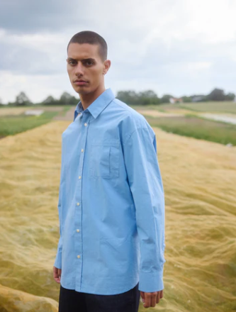 Rose Poplin Shirt | Light Blue