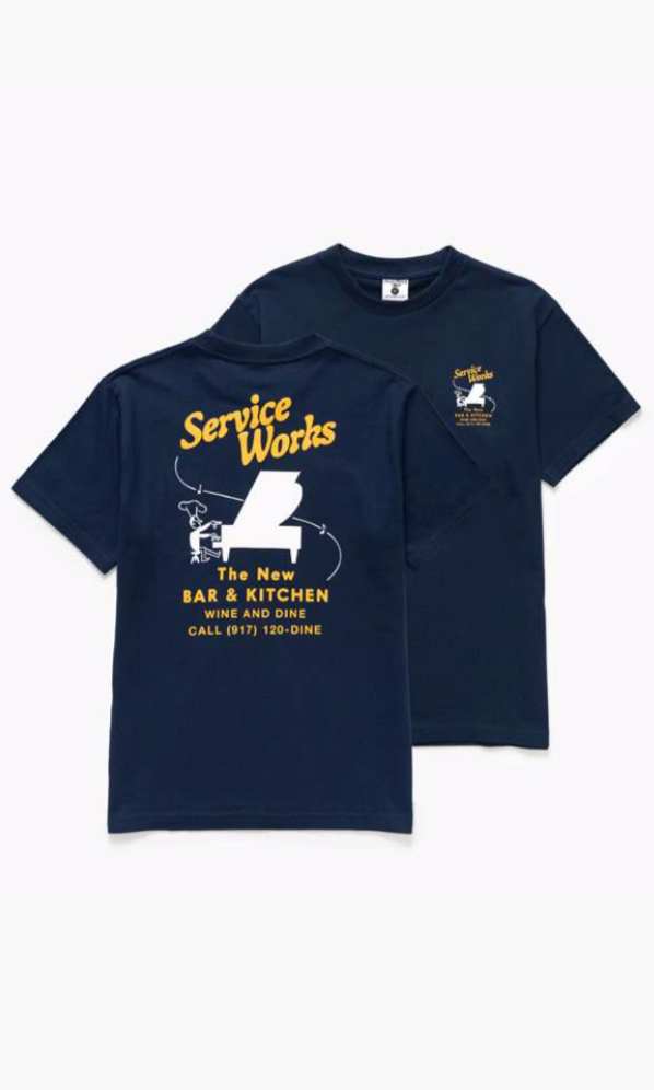 SERVICE WORKS Bar + Kitchen Tee | Navy LEO BOUTIQUE