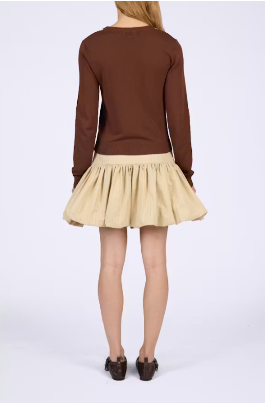 LEO BOUTIQUE Light Cotton Argyle Cardigan | Tiramisu GANNI
