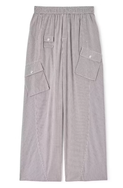 GANNI Check Cotton Cargo | Chicory Coffee LEO BOUTIQUE