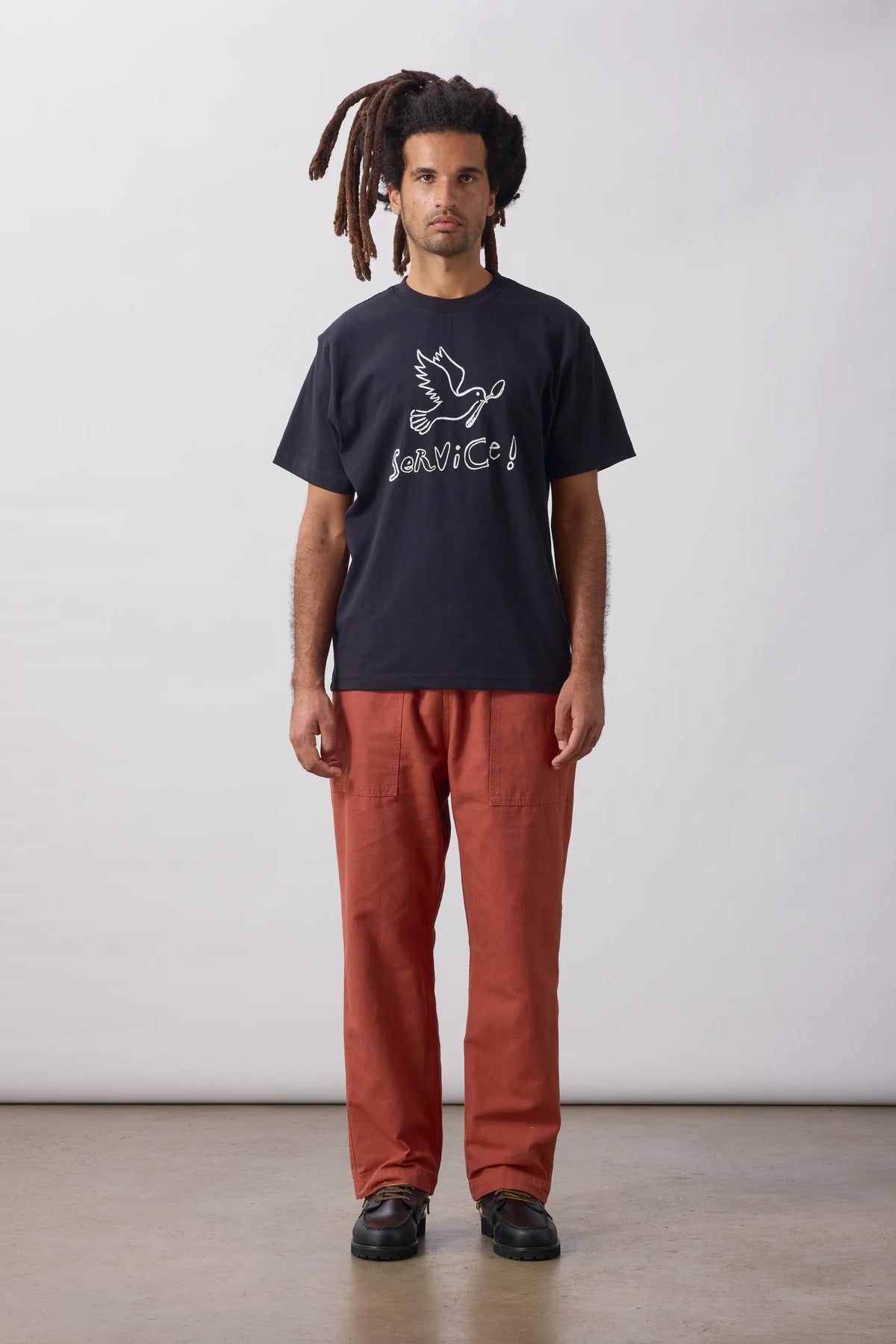SERVICE WORKS Dove Tee | Black LEO BOUTIQUE