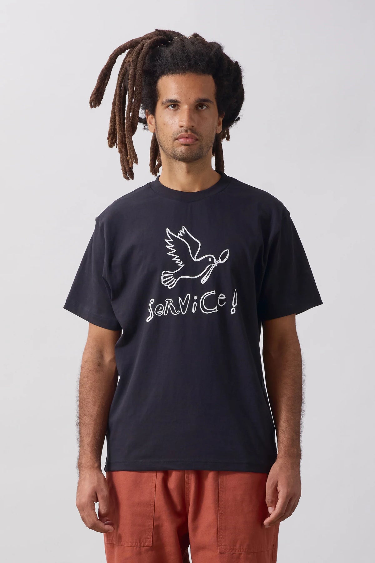 SERVICE WORKS Dove Tee | Black LEO BOUTIQUE