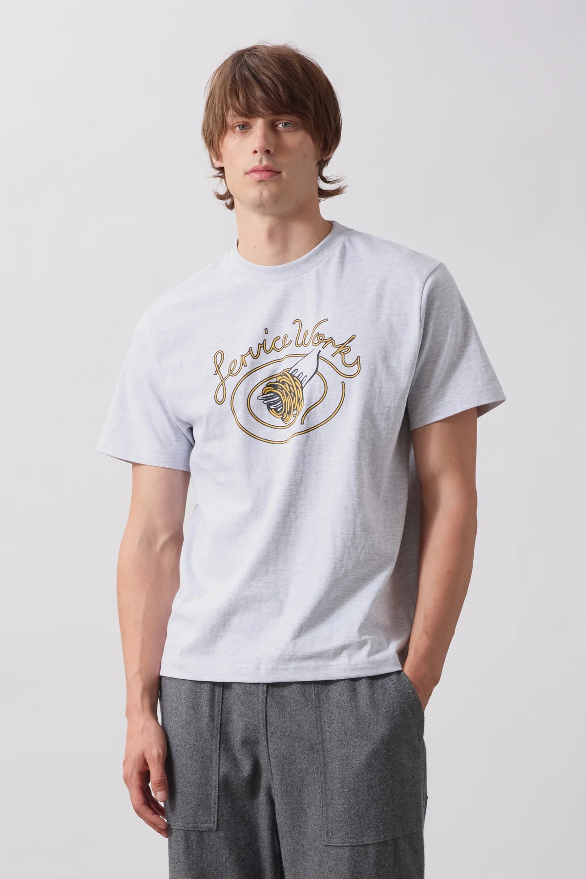 SERVICE WORKS Spaghetti Tee | Ash LEO BOUTIQUE