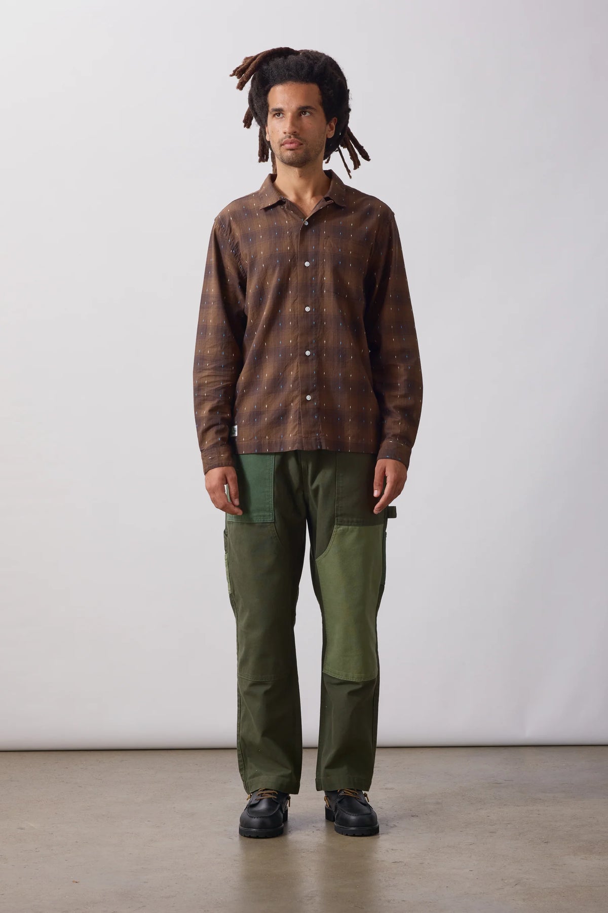 SERVICE WORKS Drag Stitch Resort Shirt | Brown LEO BOUTIQUE