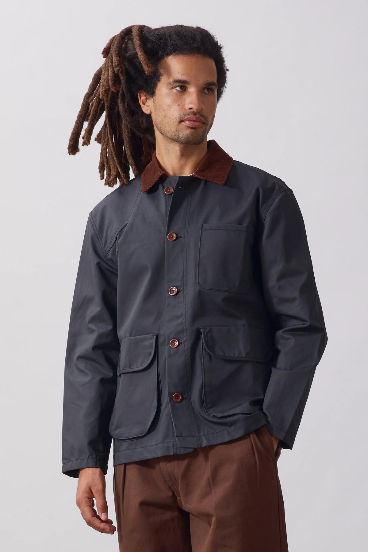 SERVICE WORKS Waxed Barn Coat | Black LEO BOUTIQUE