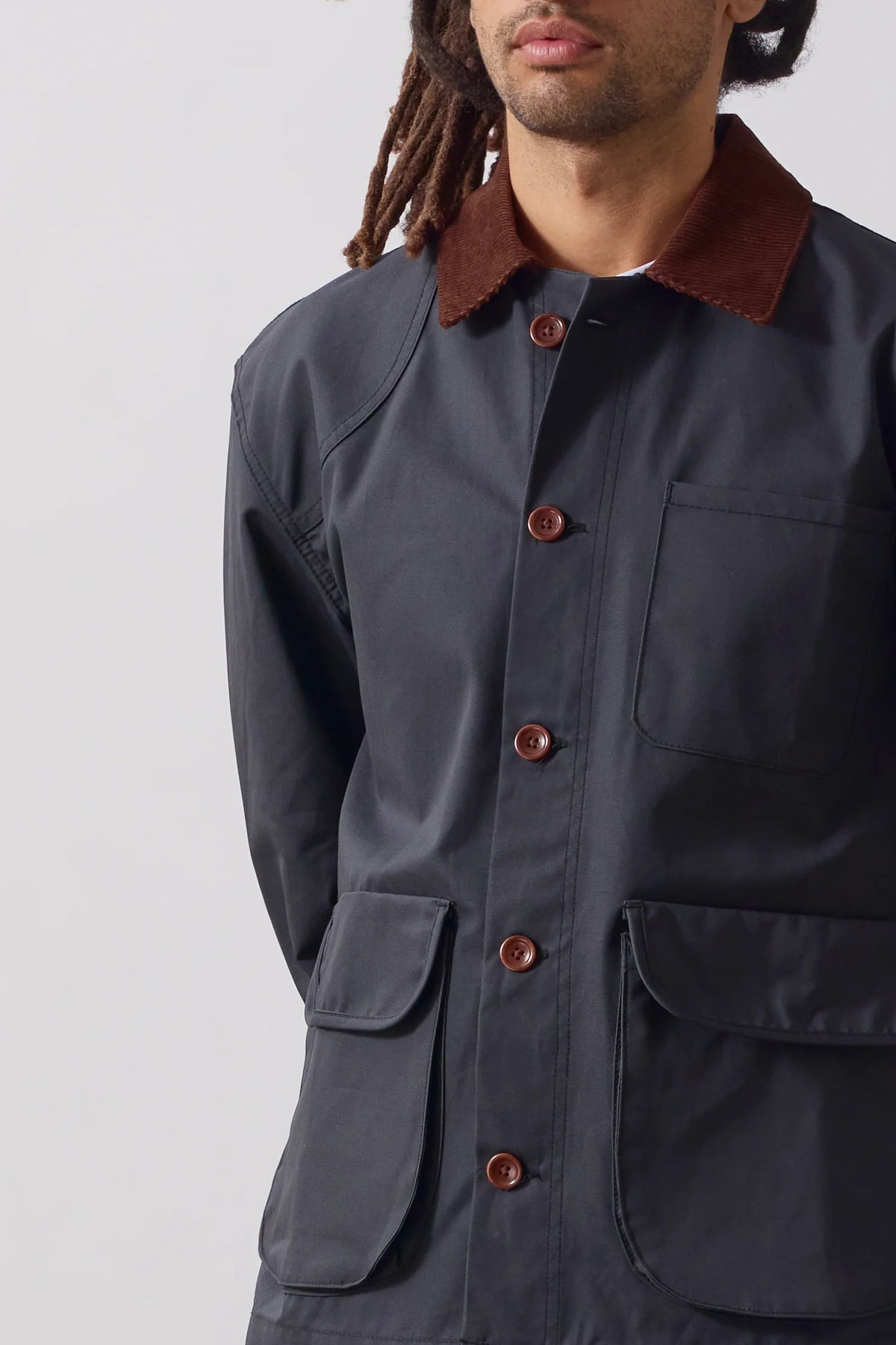 SERVICE WORKS Waxed Barn Coat | Black LEO BOUTIQUE