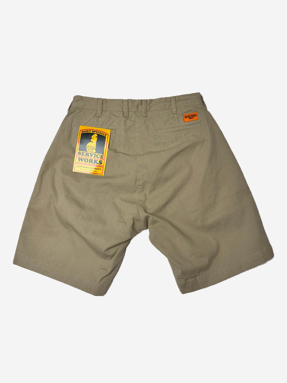 Service Works Part Timer Short | Drill Khaki LEO BOUTIQUE