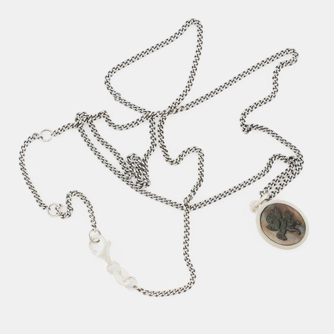 SERGE DENIMES Cherub Cameo Necklace | Silver LEO BOUTIQUE