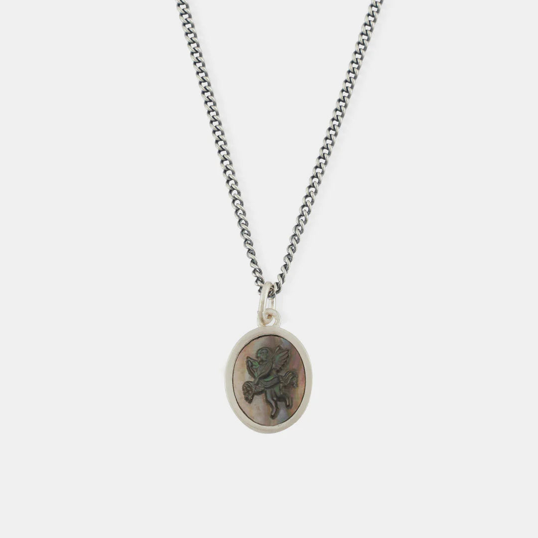 SERGE DENIMES Cherub Cameo Necklace | Silver LEO BOUTIQUE