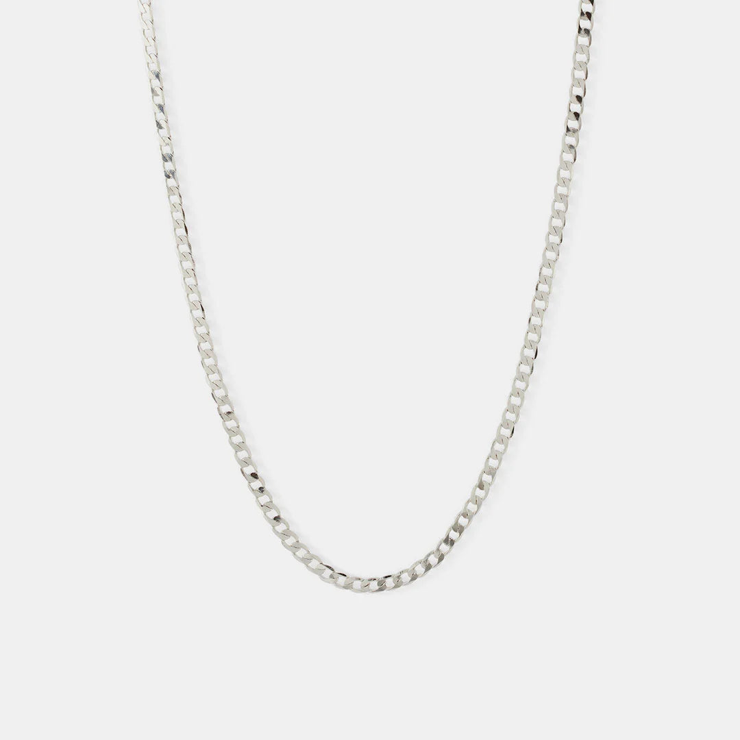 SERGE DENIMES Flat Cuban Chain | Silver LEO BOUTIQUE