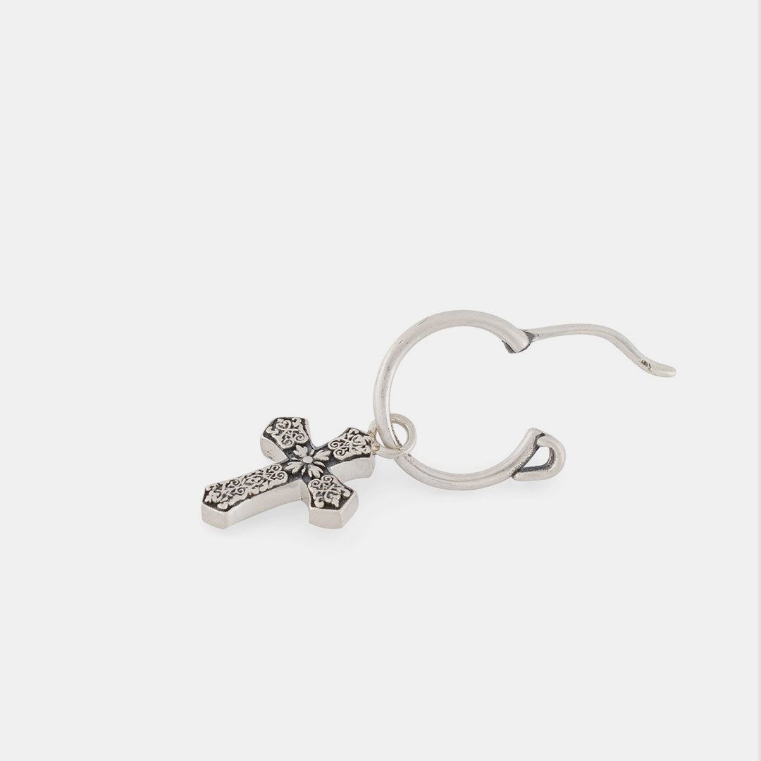 LEO BOUTIQUE Gothic Cross Earring | Silver SERGE DENIMES