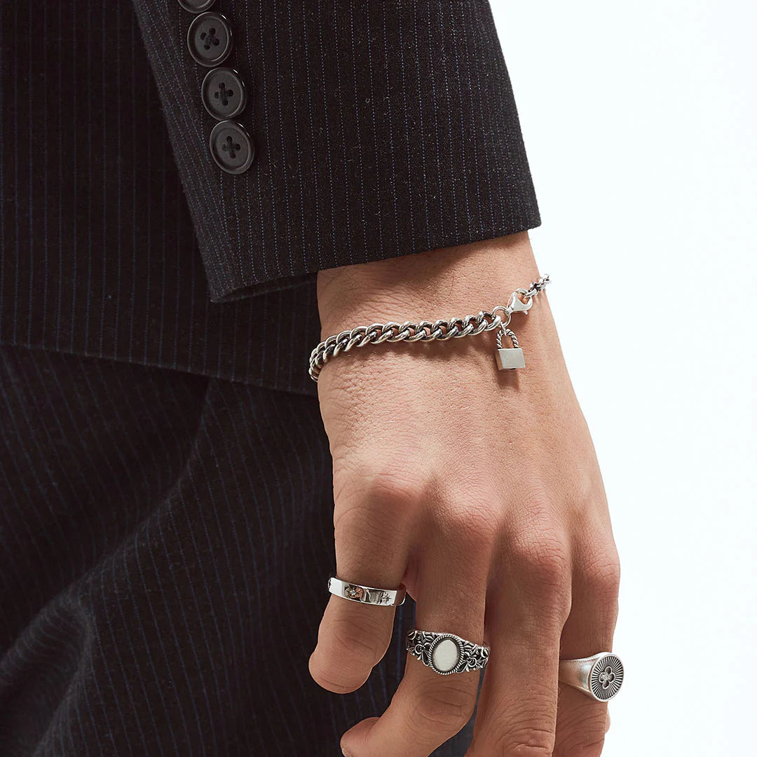 SERGE DENIMES Padlock Bracelet | Silver LEO BOUTIQUE