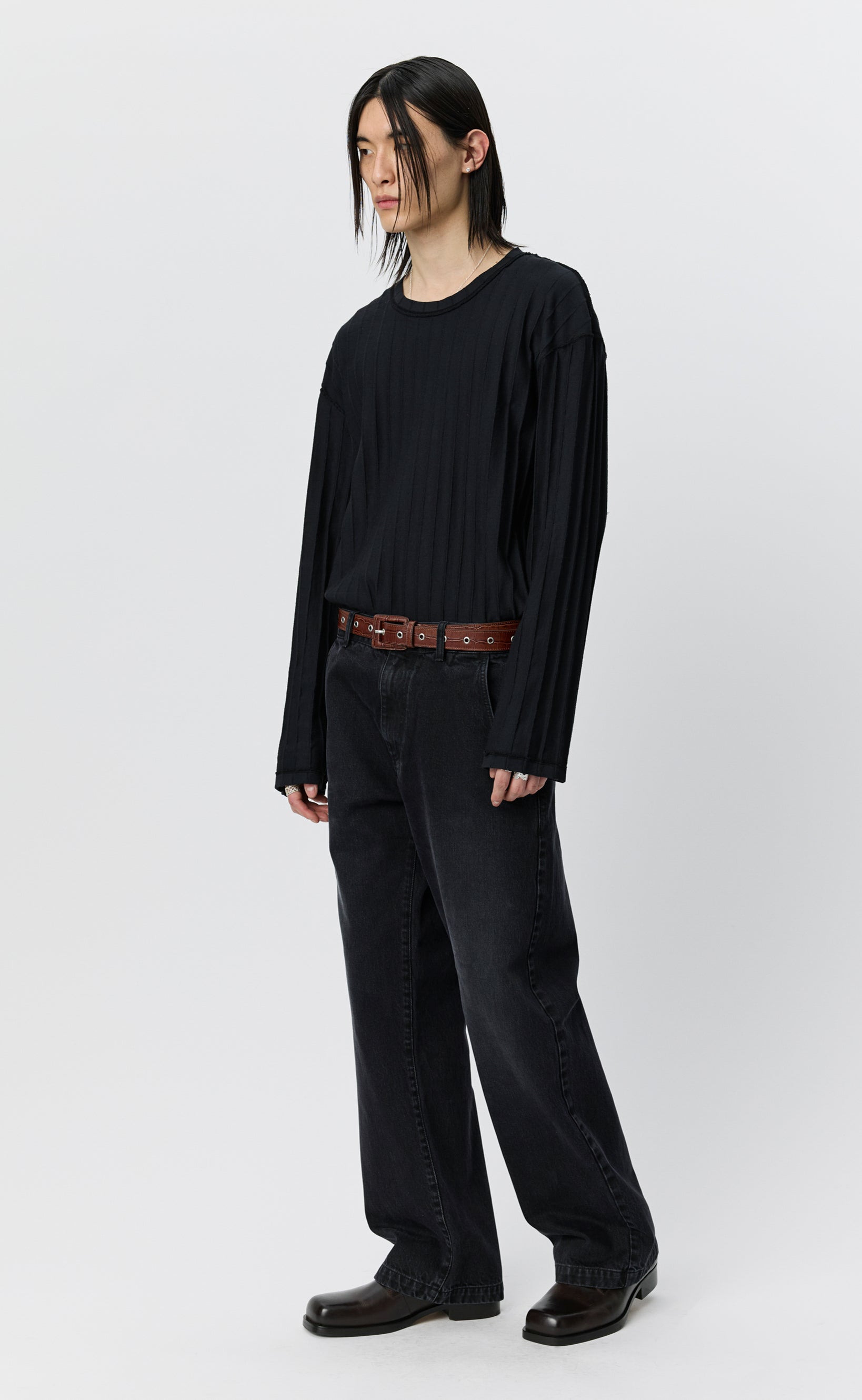 MFPEN Straight Cut Jeans | Faded Black LEO BOUTIQUE