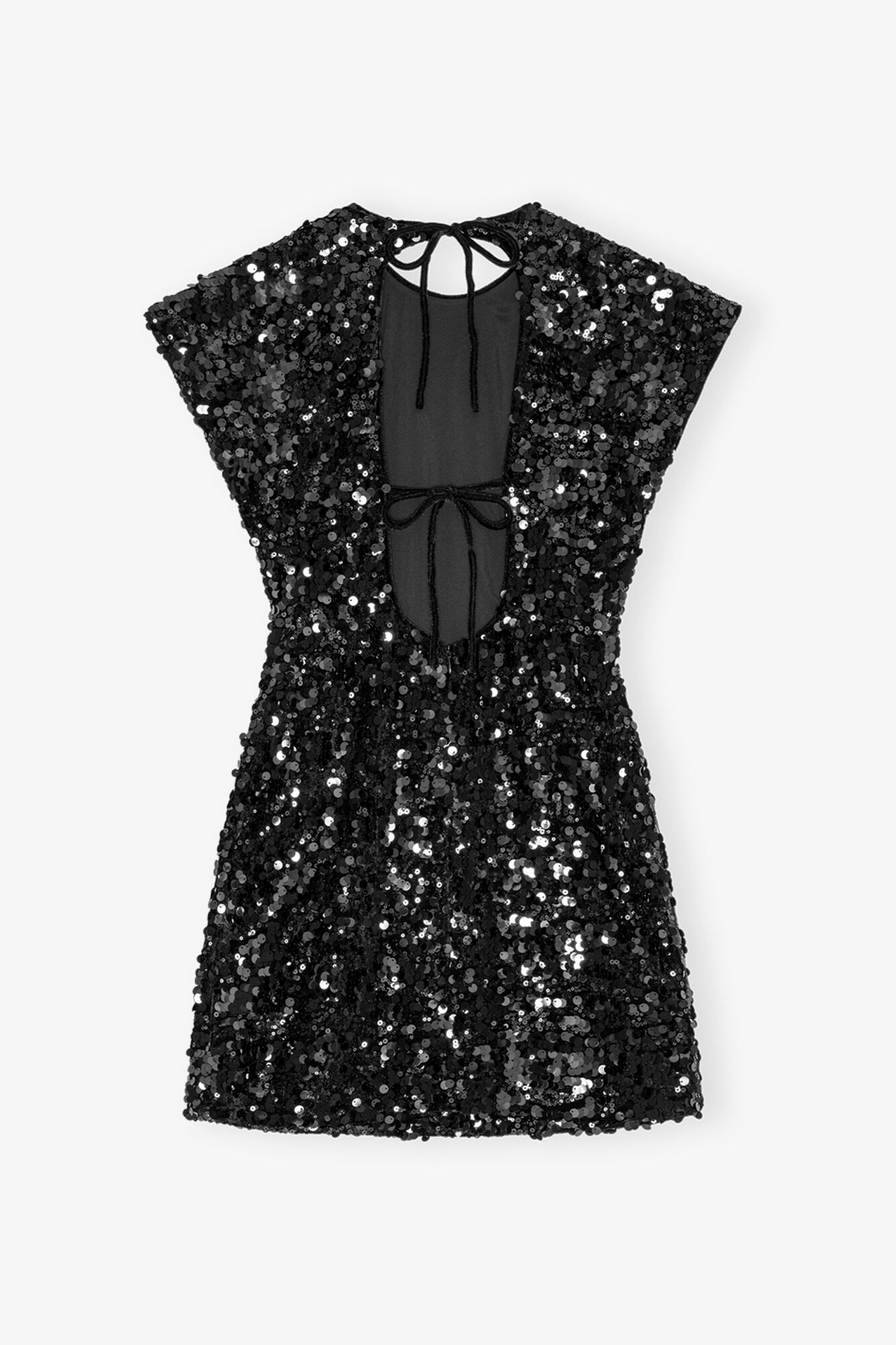 LEO BOUTIQUE Velvet Sequins Mini Dress Black GANNI