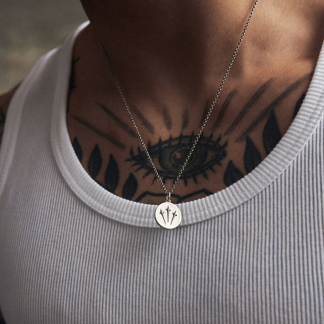 Trinity Sword Necklace | Silver