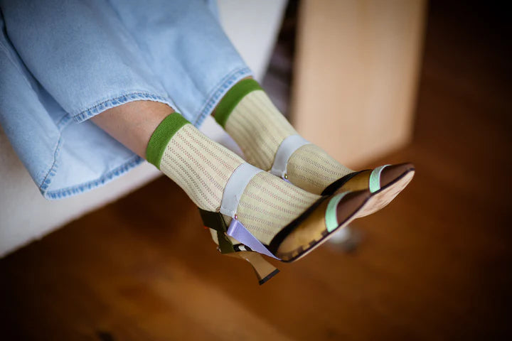 UNIFIED Sunday Sock | Evergreen Stripe LEO BOUTIQUE