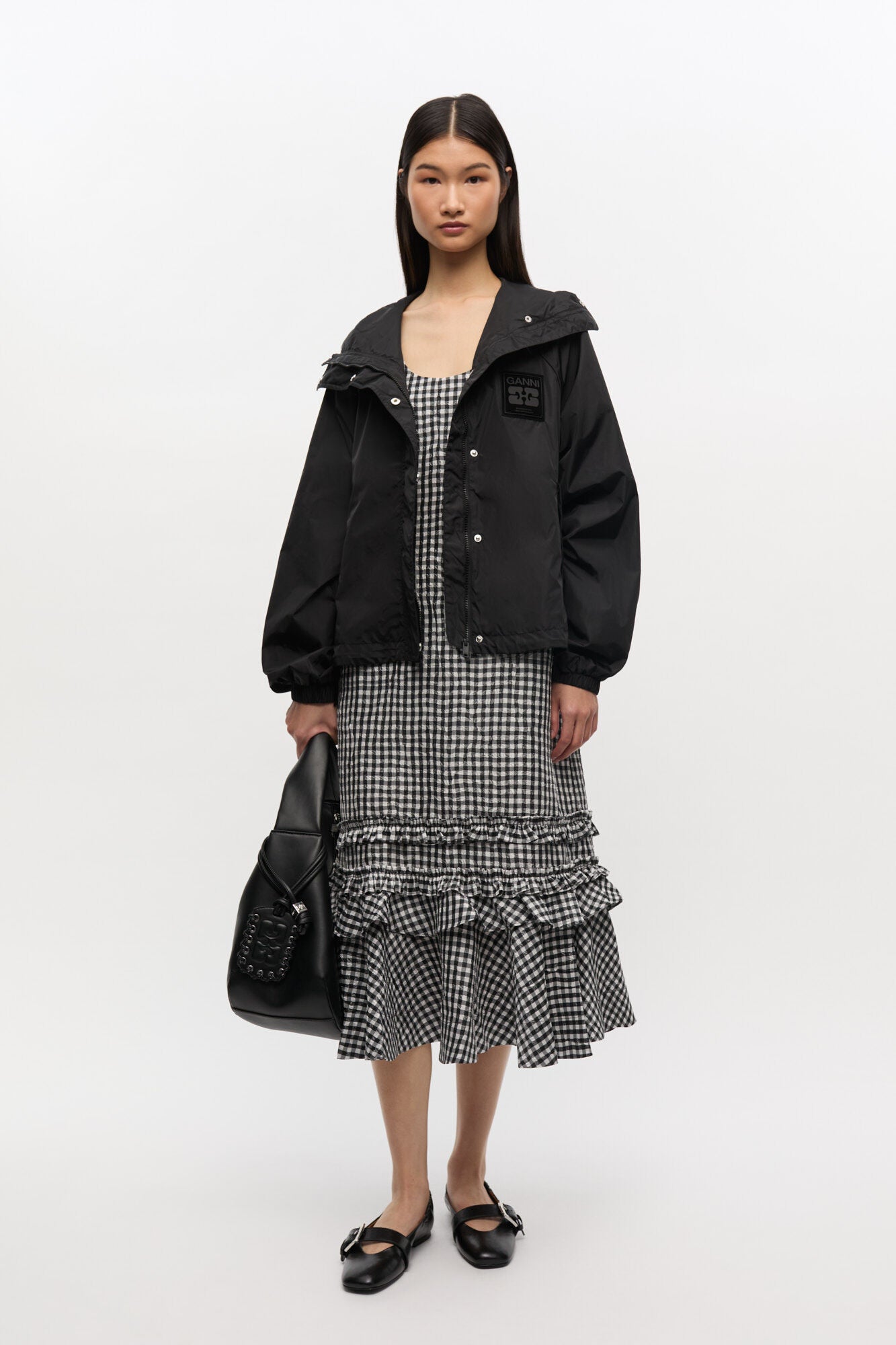  GANNI Fly Weight Nylon Jacket | Black LEO BOUTIQUE