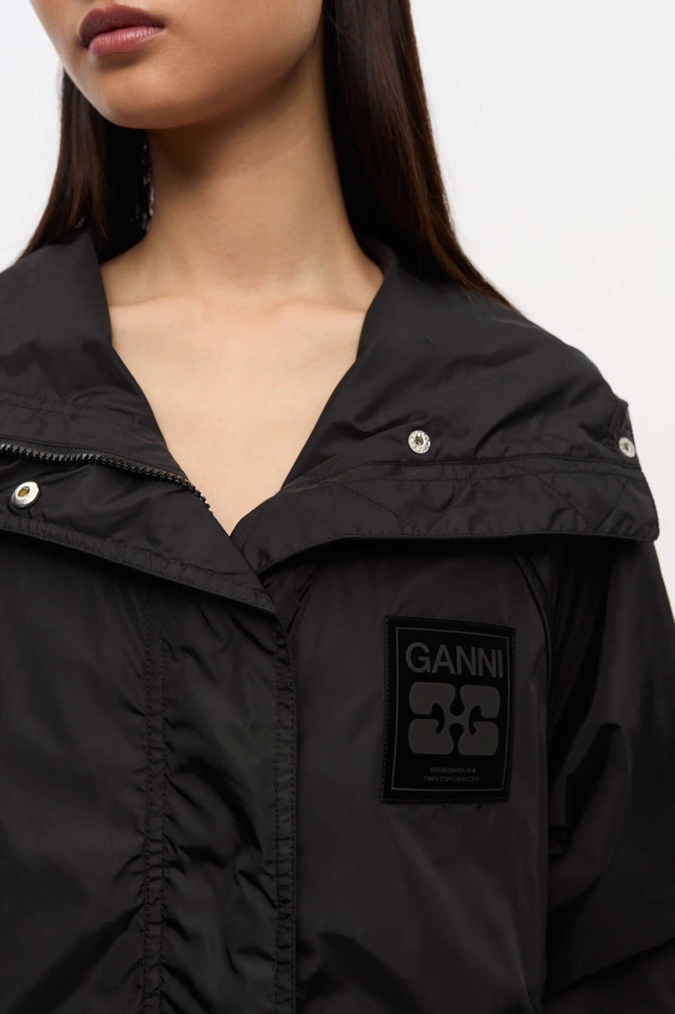  GANNI Fly Weight Nylon Jacket | Black LEO BOUTIQUE