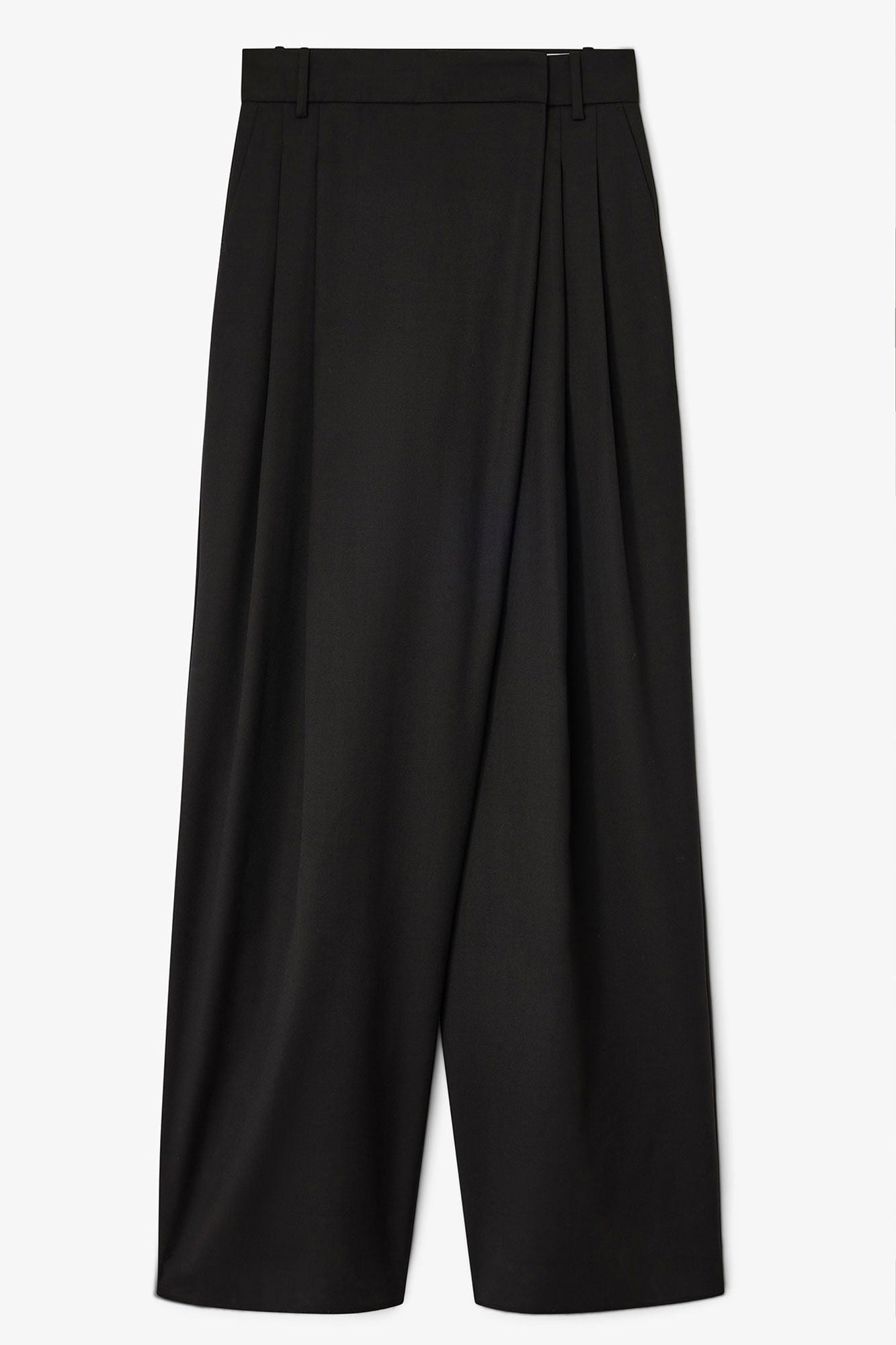 GANNI Cross Over Trousers | Black LEO BOUTIQUE
