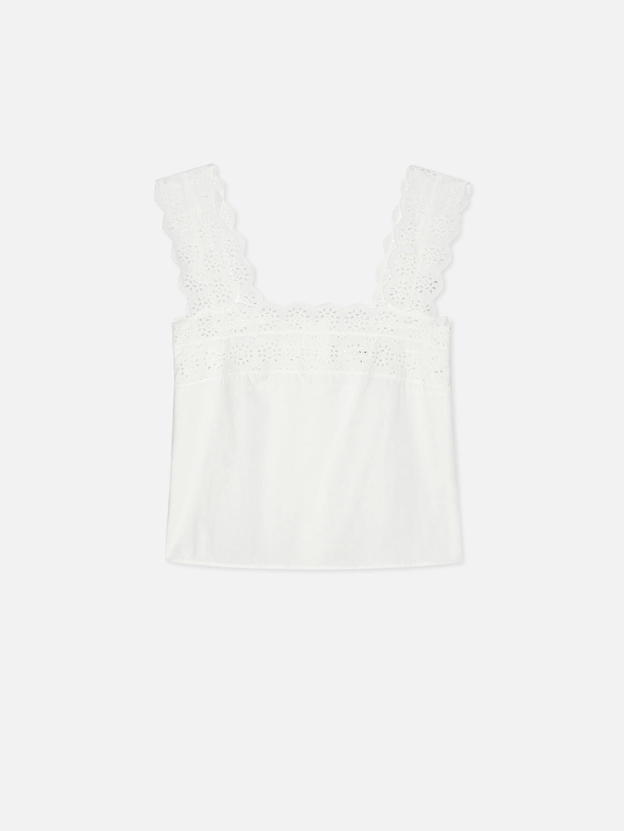 The Eyelet Tank | White